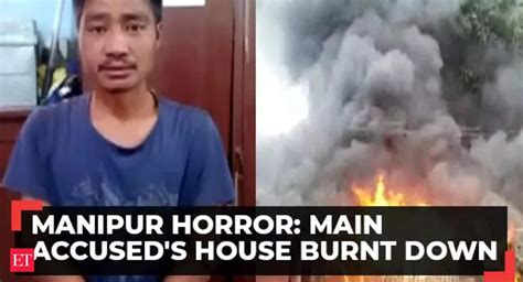 Manipur viral video: Agitated mob burns down house of main